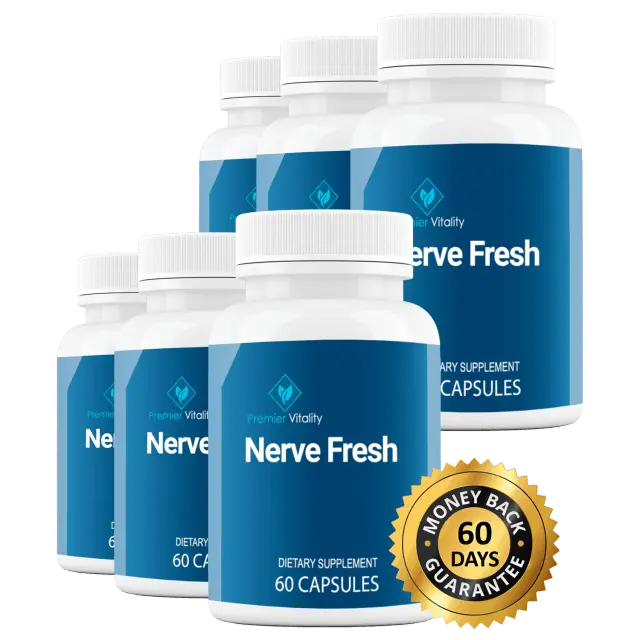 6 bottles of nerve fresh supplements.
